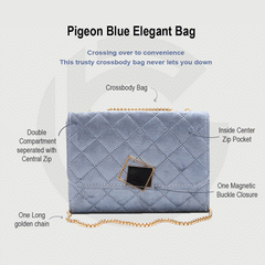 Pigeon blue elegant bag