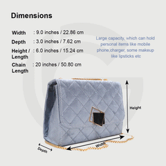 Pigeon blue elegant bag