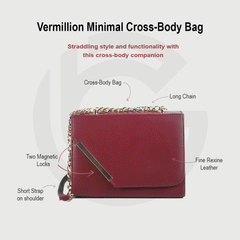 Vermillion minimal Cross-body bag