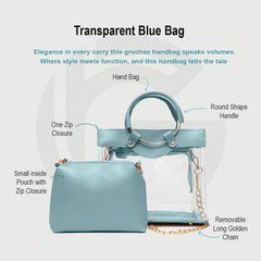 Transparent blue bag