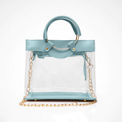 Transparent blue bag