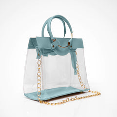 Transparent blue bag