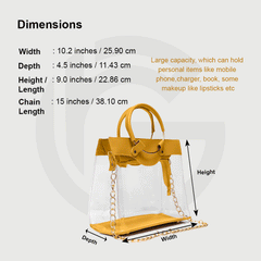 Transparent yellow bag