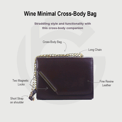 Wine Minimal Cross-Body Bag