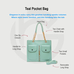 Teal Pocket Bag