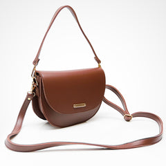 Chocolate Brown Saddle Bag