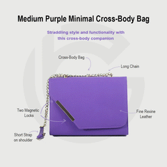 Medium Purple Minimal Cross-Body Bag